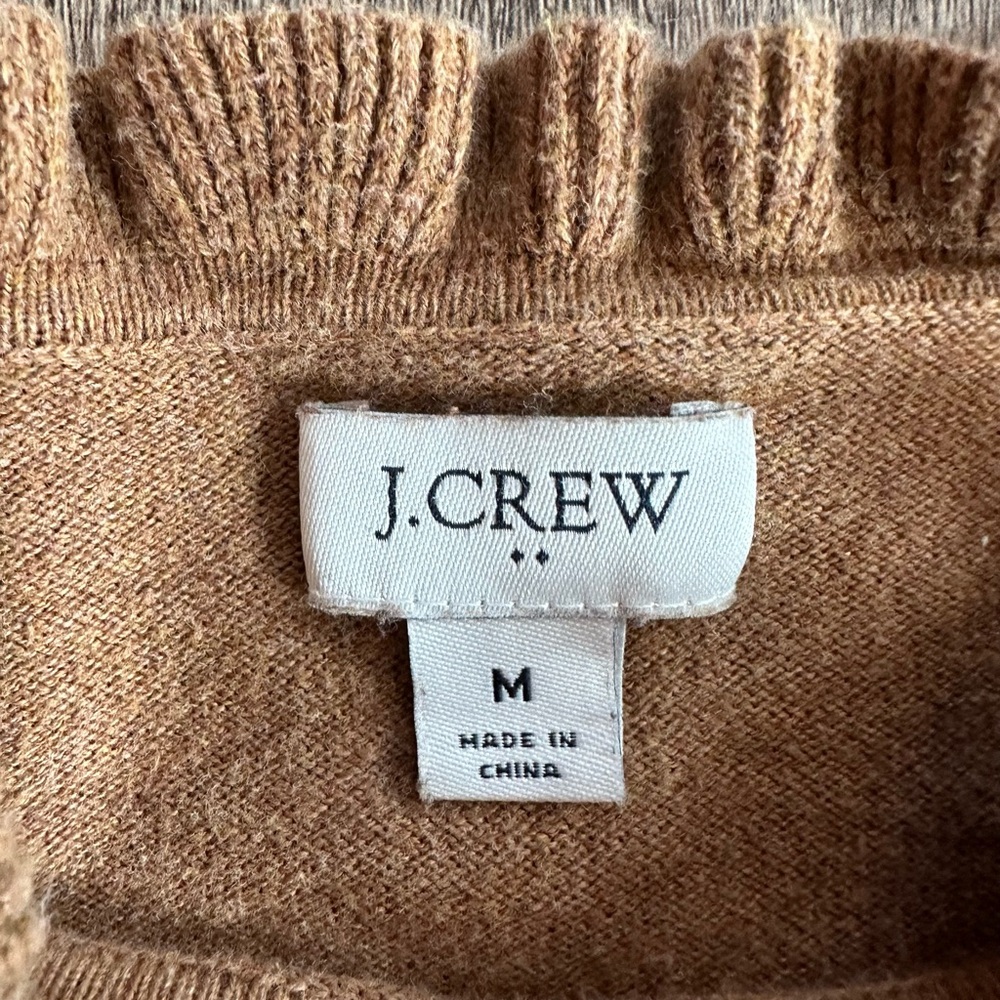 J. Crew camel colored Sweater with Button Detail - Picture 5 of 7
